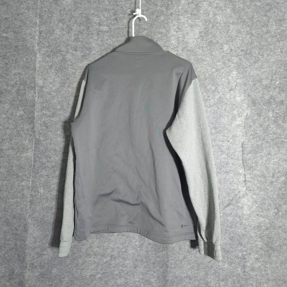 Adidas Coast Guard Academy Pullover Men L Grey 1/4 Zip Fleece Pouch 15582
